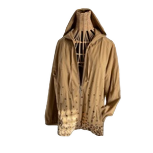 NWOT Women's Kim Rogers Tan Zip Up Hoodie XL